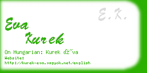 eva kurek business card